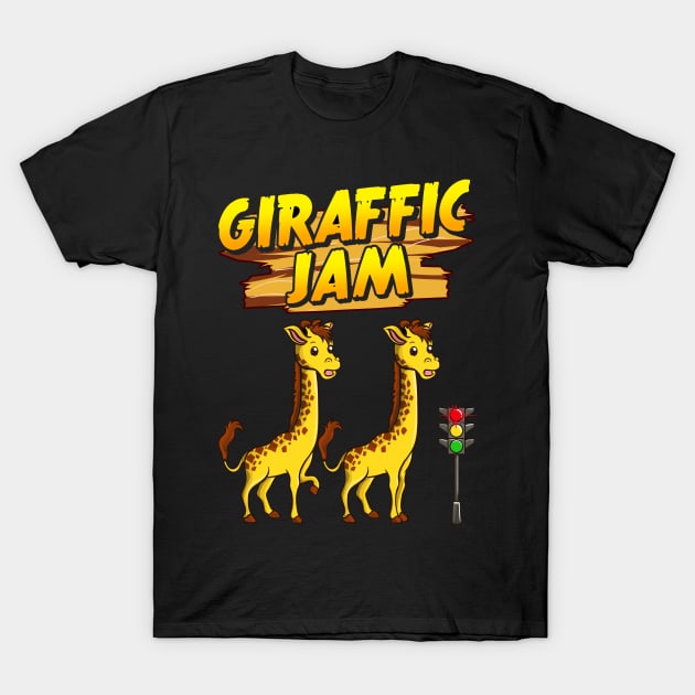 Adorable Giraffic Jam Pun Traffic Jam Giraffes T-Shirt by theperfectpresents